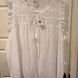 Wonderly White Sleeveless Top 