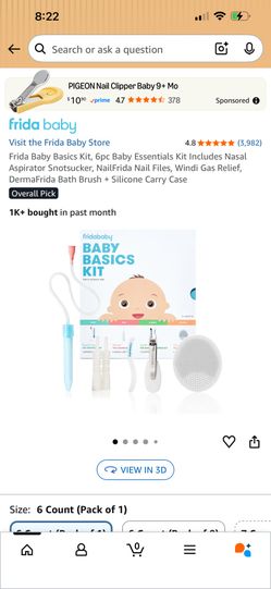 Frida Baby Basics Kit, Baby Essentials Kit Includes Nasal Aspirator Snotsucker, NailFrida Nail Files, Windi Gas Relief, DermaFrida Bath Brush + Silico