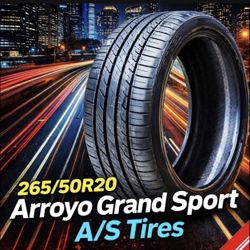 Brand New 265/50r20 Arroyo Grand Sport AS Tires