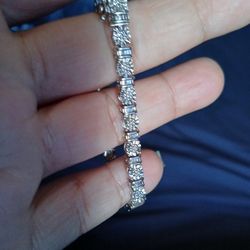 Sterling Silver Tennis Bracelet 