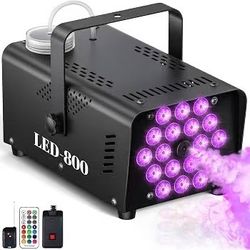 Brand new in box 800W Fog Machine with Lights, 3500CFM Smoke Machine for Halloween 13-Color LED Effect Fogger, Auto Mode & Wireless Remote, Overheat P