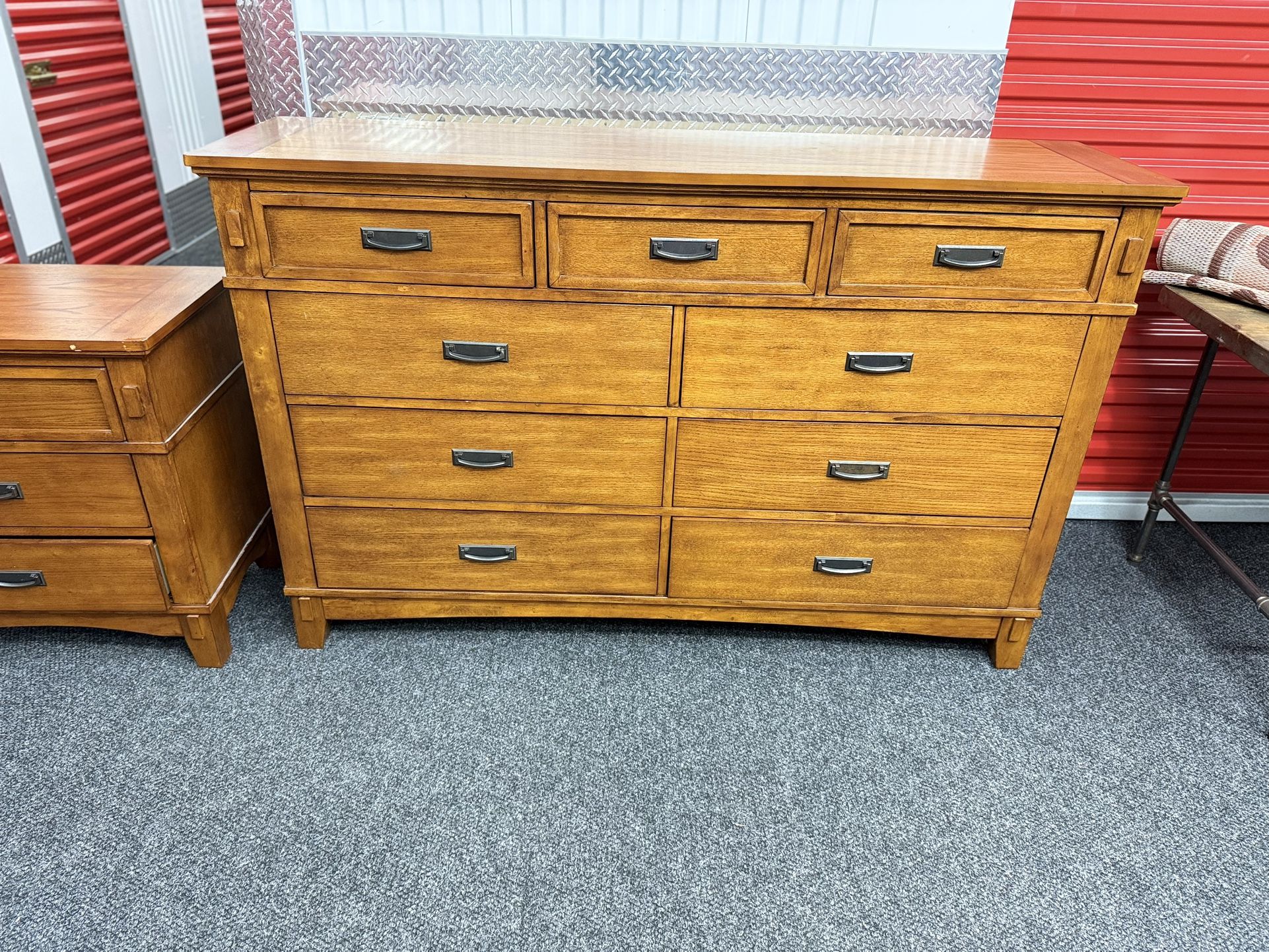 Mission Craftsman Oak 9 Drawer Dresser
