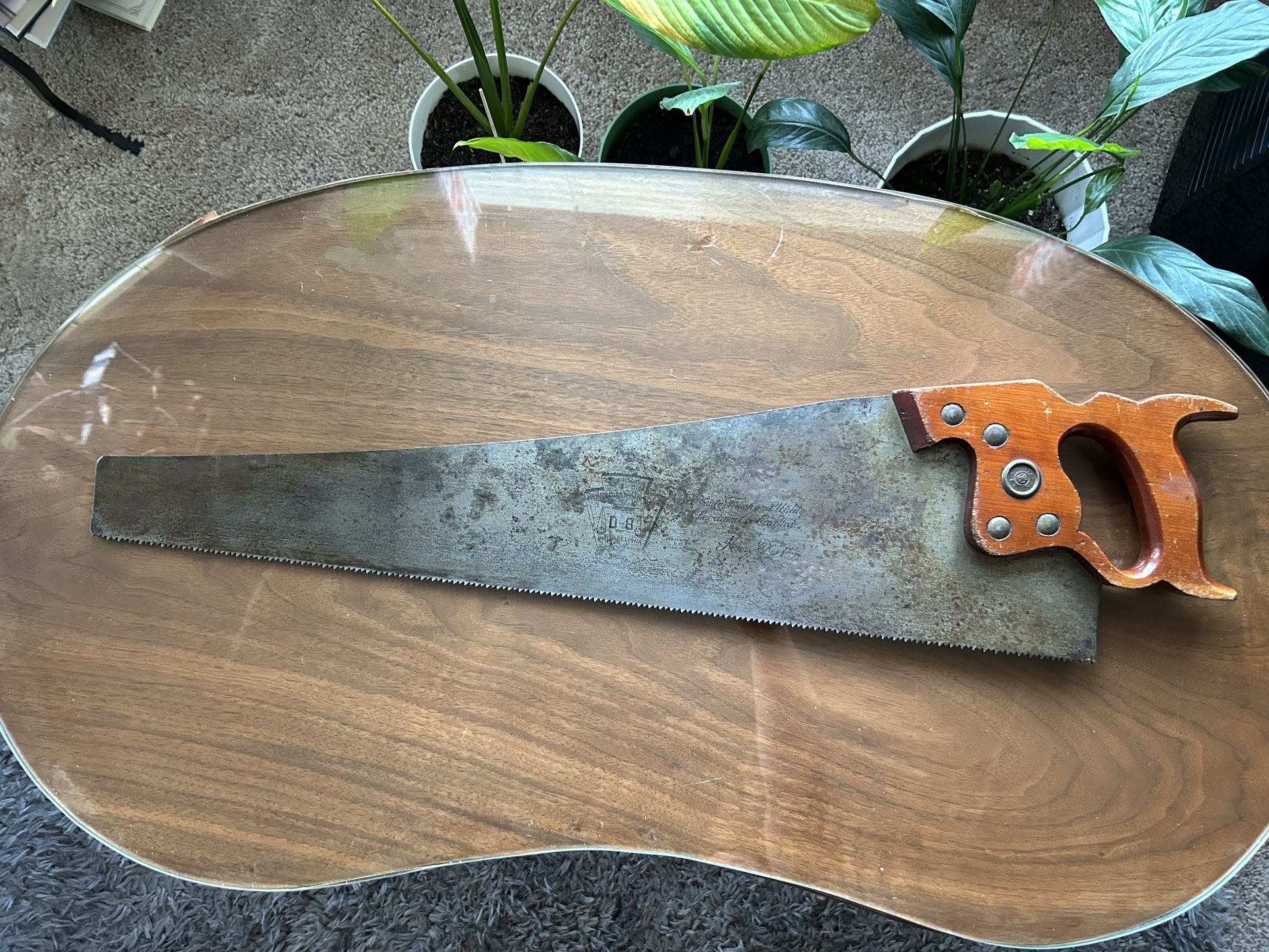 Extra Fine DISSTON D-8 Crosscut Hand Saw Straight and Sharp