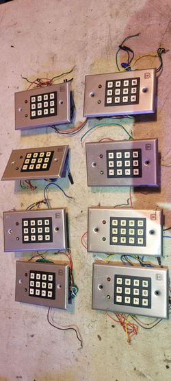 8 Corby Industries keypad wall plate 6500 series