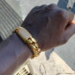 20mm Miami Cuban Link Gold Plated Bracelet Necklace 18k & 14k Crab Old School Regular Lock