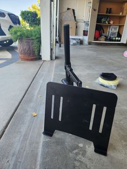 Black Metal Laptop Stand with Adjustable Arm
