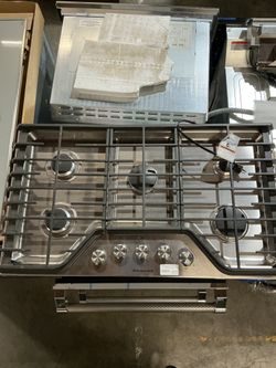 Kitchenaid KCGS356ESS Gas Cooktop, 36 Inch (Open Box /  Scratch & Dent)