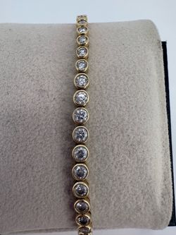 Lab diamond tennis bracelet