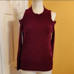 Women's Extra Small Burgundy Sweater By The Loft