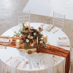 Terracotta Cheesecloth Runner Set Of 20