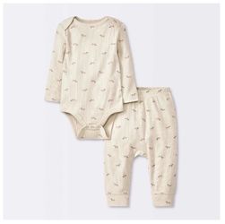 Cloud Island Baby Weiner Dogs Top and Bottom Set