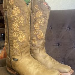 Mexican Leather floral  original Reyme Boots size 7 1/2