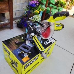 Ryobi 10 Amp Corded 7-1/4 in. Compound Sliding Miter Saw,(missing dust bag