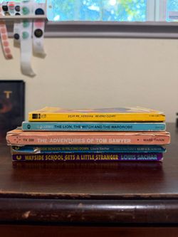Vintage Paperback Books - Tom Sawyer, Lion, Witch Wardrobe, Wayside School