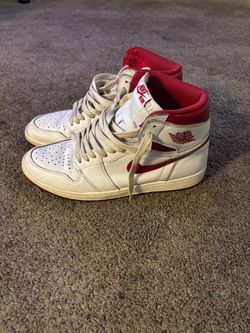 Air Jordan 1 High White Red Sneakers