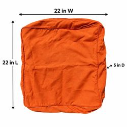 Orange Square Cushion Cover 22” x 22” x 5”