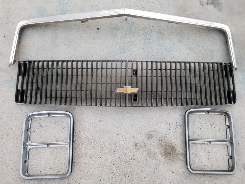 1977 chevy el camino grill parts headlight bezels trim