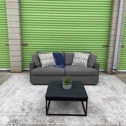  *Free Delivery* Gray Crate & Barrel Couch Sofa 3 Seater