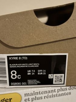Kyrie Irving 8. Size 8c