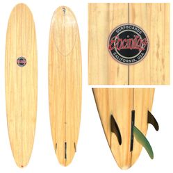 Used 9’3” Surfboards Encinitas Faux Wood Longboard Surfboard