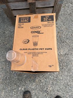 Clear plastic cup $100 box