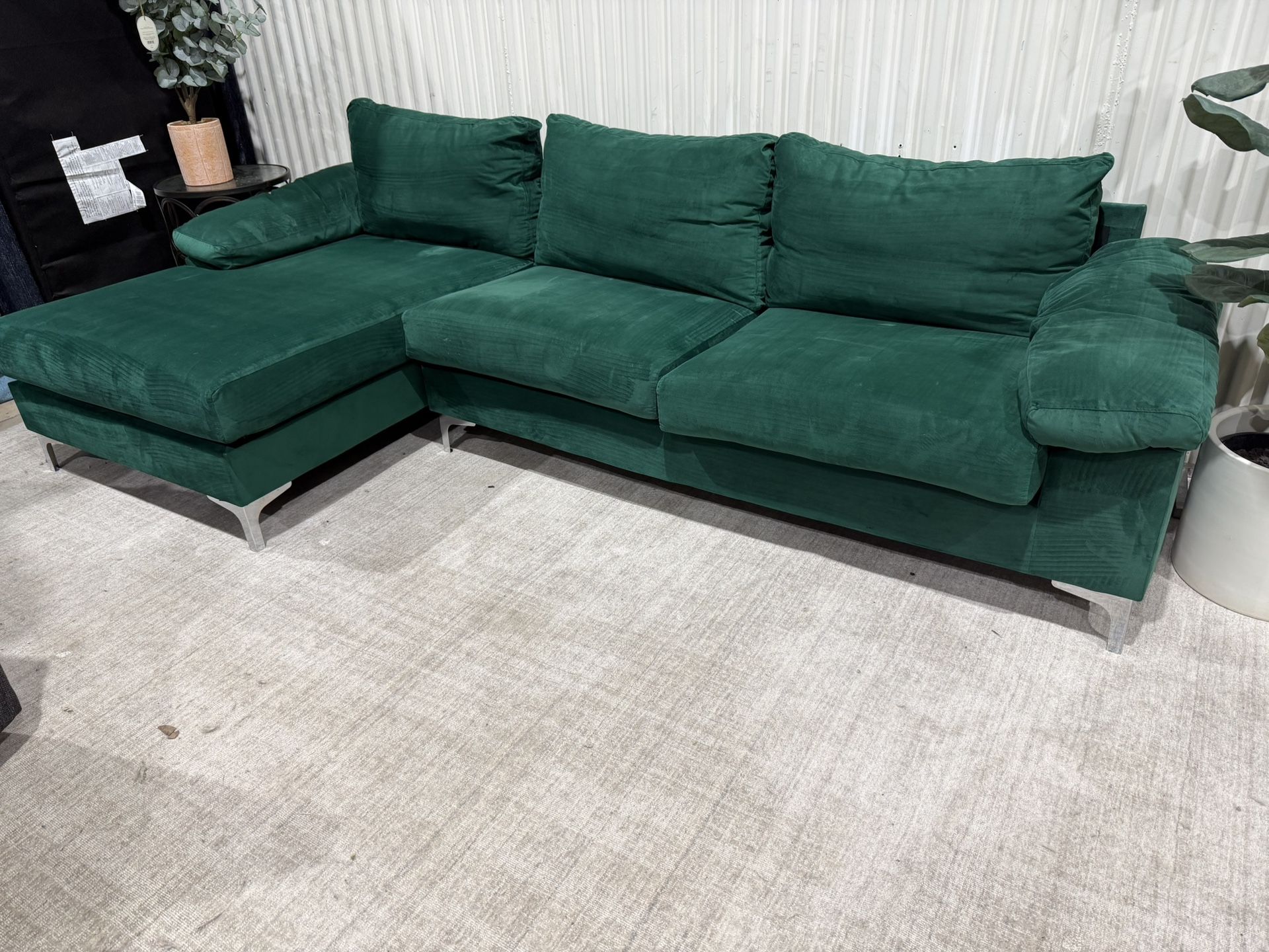 Apartment Sized Sectional Sofa Couch - Chaise Lounge - 2pcs - Cleaned   Delivery Available