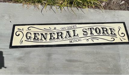 General store metal sign$10
