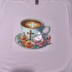 pink t shirt size large new 