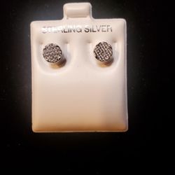 925 Silver CZ Stud Earrings