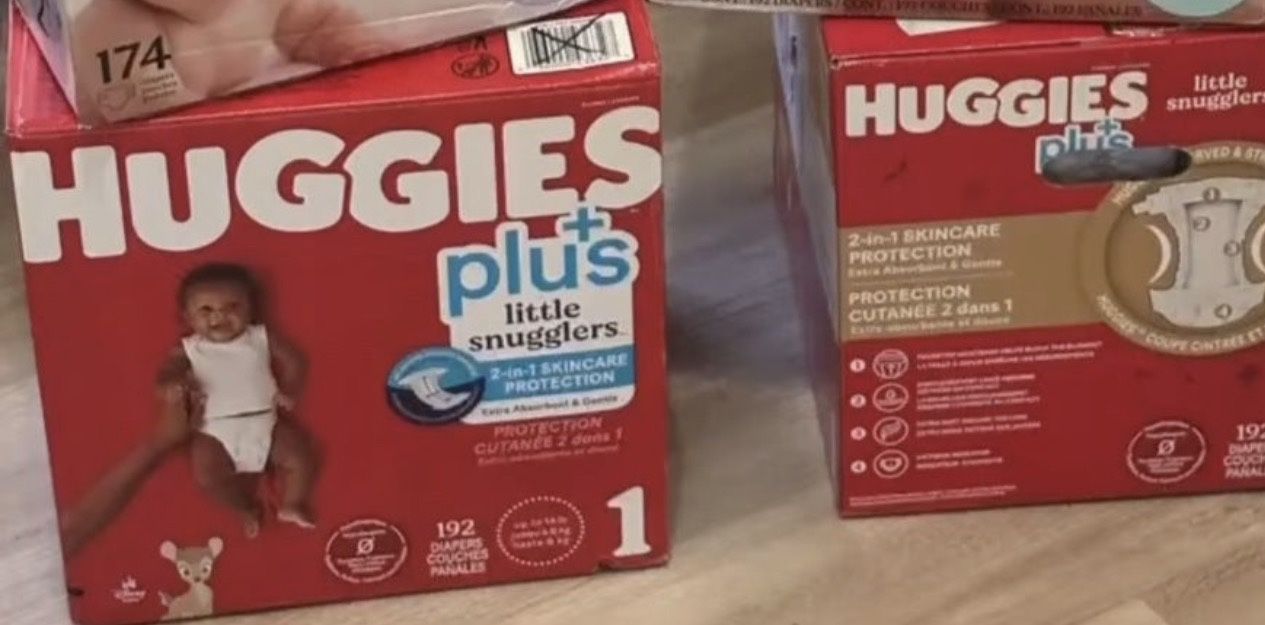 Huggies size 1 192 Ct 2 Boxes