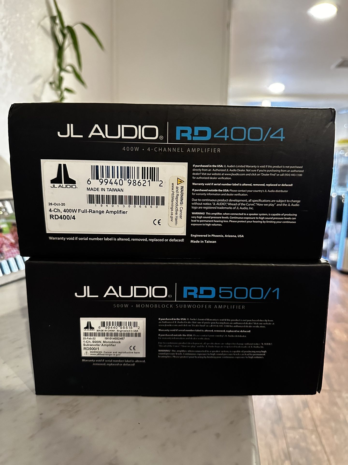 Jl Audio Rd 500/1 Monoblock Amplifier Jl Audio Rd 400/4 Amplifier $500.00 For The Pair