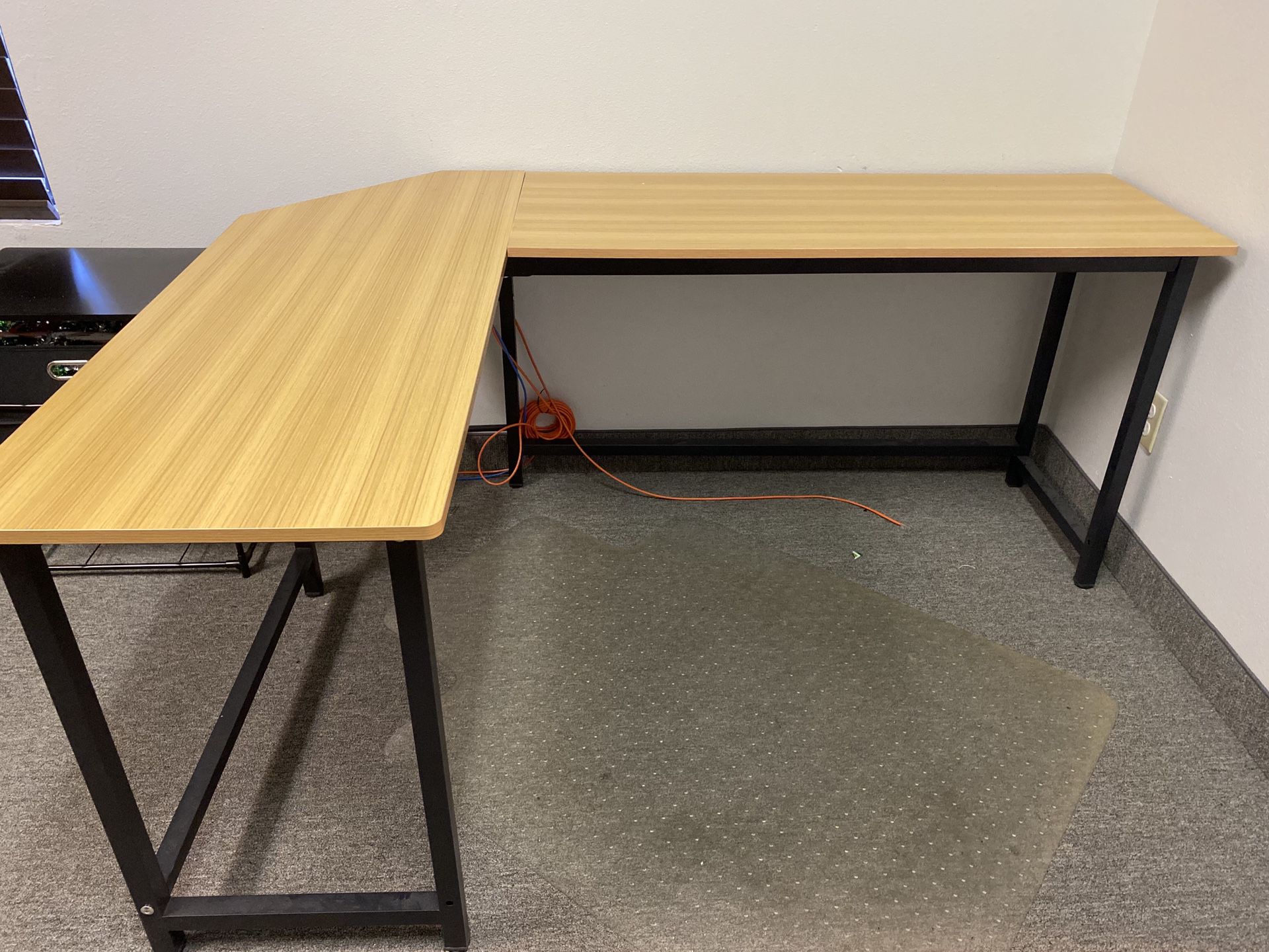 Wooden L-Shaped Desk