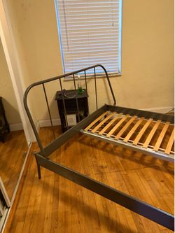 Metal Ikea bed frame - QUEEN