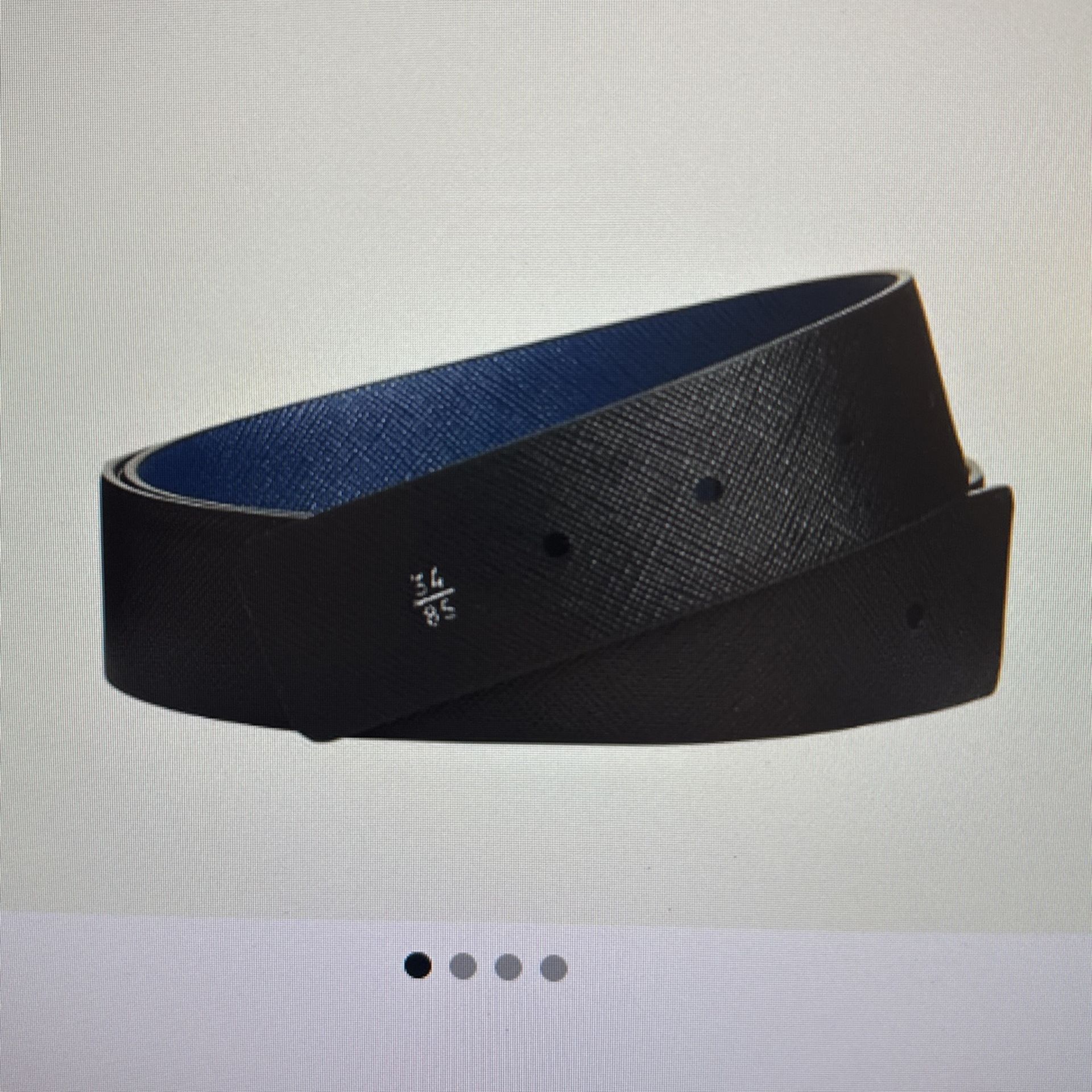 NEW Prada Men’s Reversible Saffiano Leather Belt 40/100 Black/Blue
