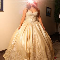 Gold Dress For 18th Debut (Ball Gown)