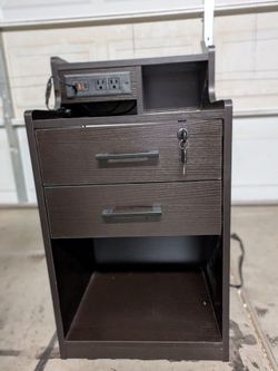 Nightstand with lights and outlets