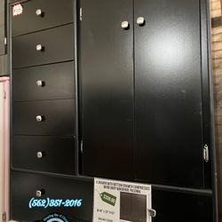 Black Pacoima Closet Wardrobe Dresser New Cómoda Ropero 