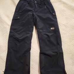 Kid's REI Black Snow Ski Pants, Size S (8)