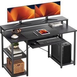  Computer Desk with Storage Shelves