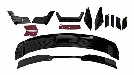 Alerón trasero para maletero estilo caballo oscuro negro brillante para FORD Mustang 2024-2025
