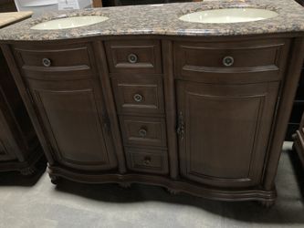 52” Double Bowl Bathroom Vanity - B3052
