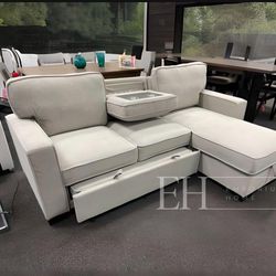 Light Grey Sofa Sleeper Sectional With Storage 