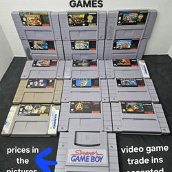 SUPER NINTENDO GAMES SALE OR TRADE