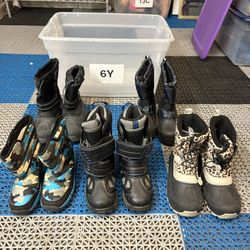 Youth Big Kids Size 6Y Boys Girls Snow Boots Waterproof Insulated Winter