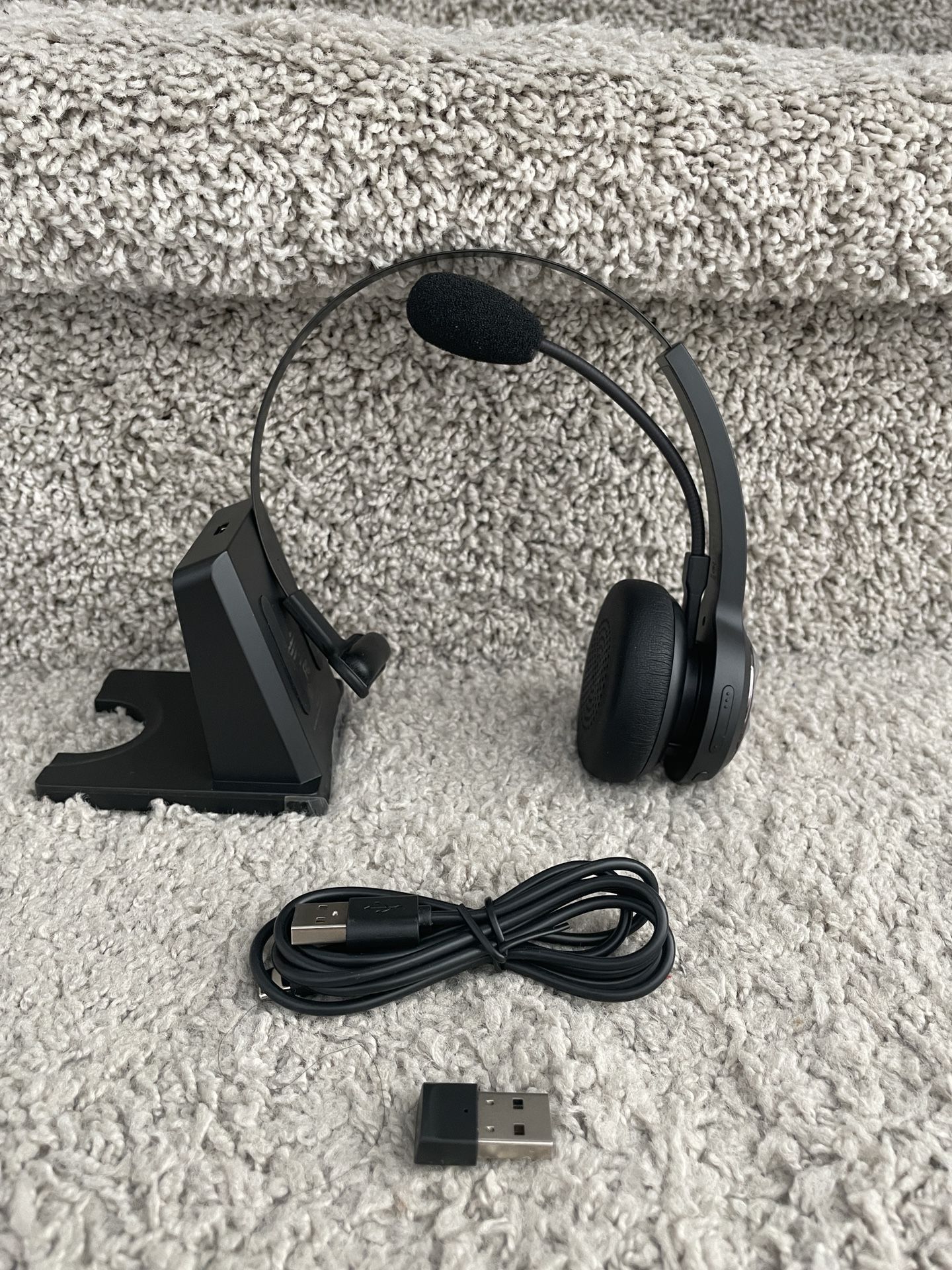 Brand New Wireless Headset with Mic for Work, Wireless Headphones with Mic (AI Noise Cancellation)