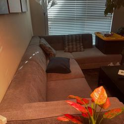 Sectional Couch,  Coffee Table And TV Stand