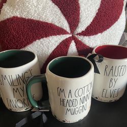 Rae Dunn Elf movie mugs