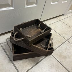 New Nesting Trays (3) $19 White Or Brown 