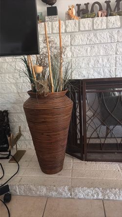 Boho Chic Pencil Reed Floor Vase