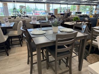 5 PC COUNTER SET- TABLE, 4 CHAIRS **BEST DEAL**